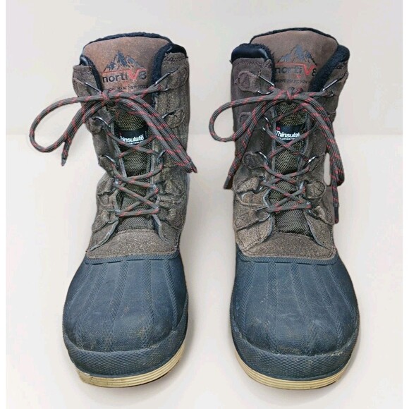 Norti V8 Mens Winter Snow Boots Slip Resistant Outdoor Waterproof Work Sz 8.5 - Picture 4 of 13
